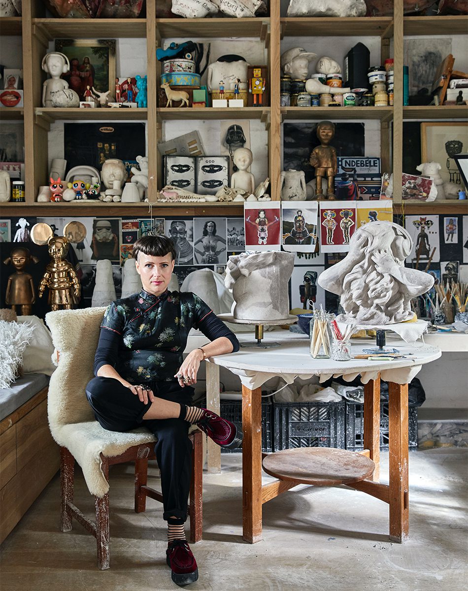 Justine Mahoney in her studio